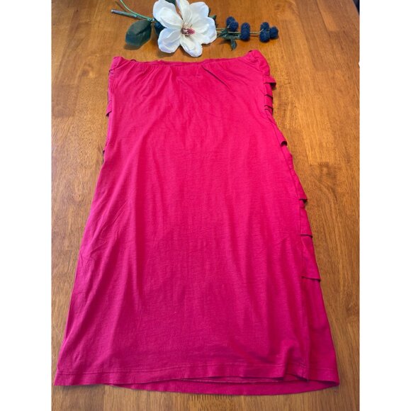 Brand VELVET Ruffle Layered Stretch Knit Skirt Knee-Length Bodycon - Picture 2 of 10